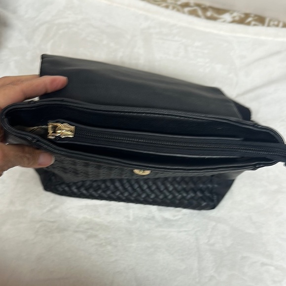 Moda Luxe Black Weaved  Backpack - Picture 13 of 13